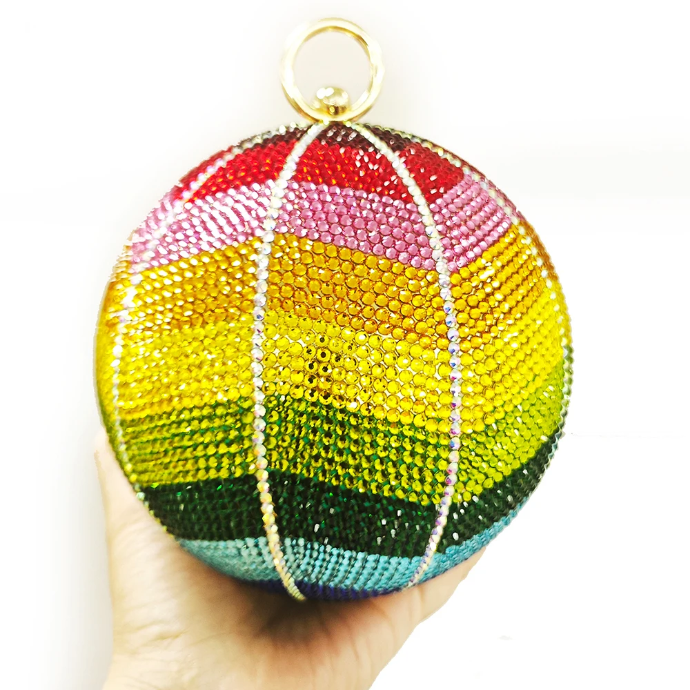 WHTUOHENG Ball Shaped Crystal Evening Bags Clutches Luxury Colorful Rhinestone Circular Clutch Purses Wedding Party Handbag
WHTUOHENG Ball Shaped Crystal Evening Bags Clutches Luxury Colorful Rhinestone Circular Clutch Purses Wedding Party Handbag
