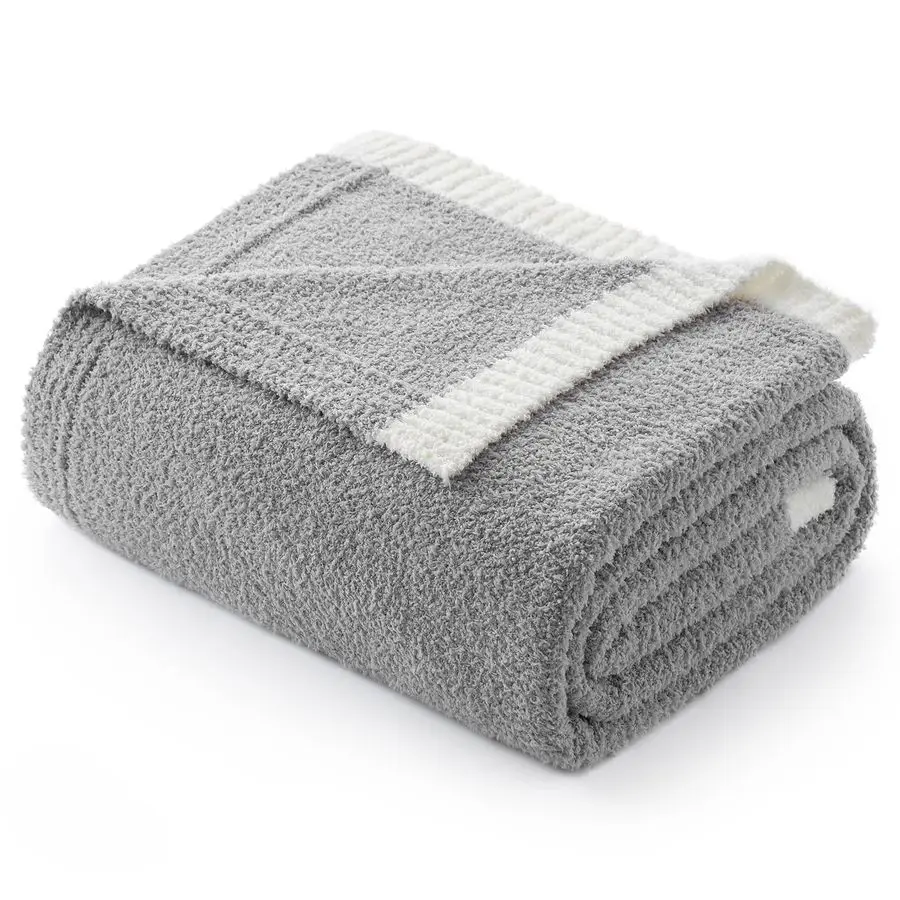 Ultra Soft Throw Blanket for Couch Bed Sofa 50x60 inches, Reversible Grey Blanket Microfiber Fluffy Fuzzy Cozy Knit Throws for W
Ultra Soft Throw Blanket for Couch Bed Sofa 50x60 inches, Reversible Grey Blanket Microfiber Fluffy Fuzzy Cozy Knit Throws for W