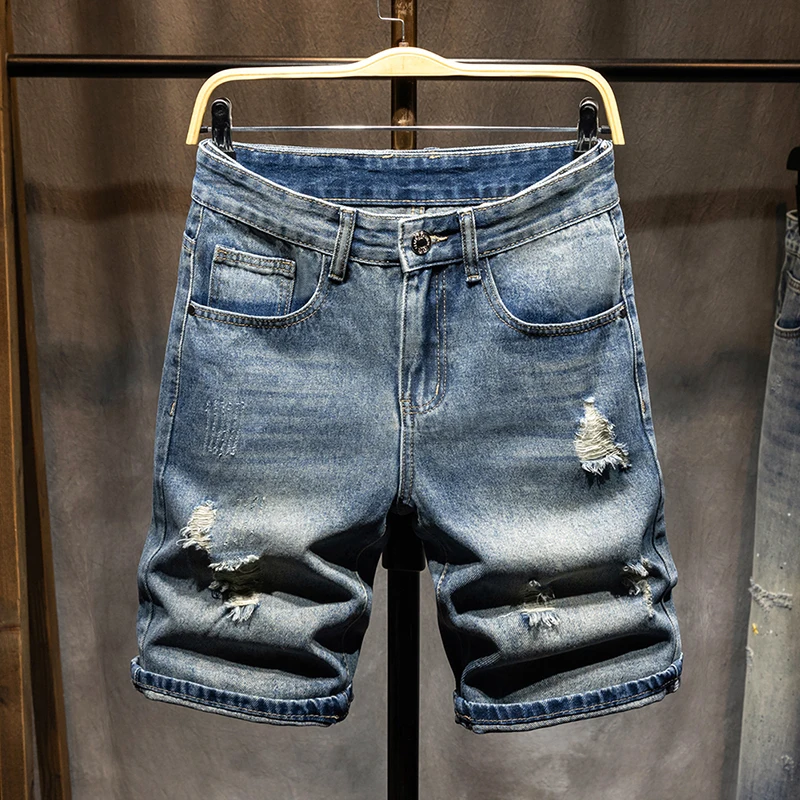 2026 New American Retro Ripped Denim Bermuda Shorts Men Loose Casual Washed Summer Thin Streetwear Male Knee Length Jeans Shorts
2026 New American Retro Ripped Denim Bermuda Shorts Men Loose Casual Washed Summer Thin Streetwear Male Knee Length Jeans Shorts