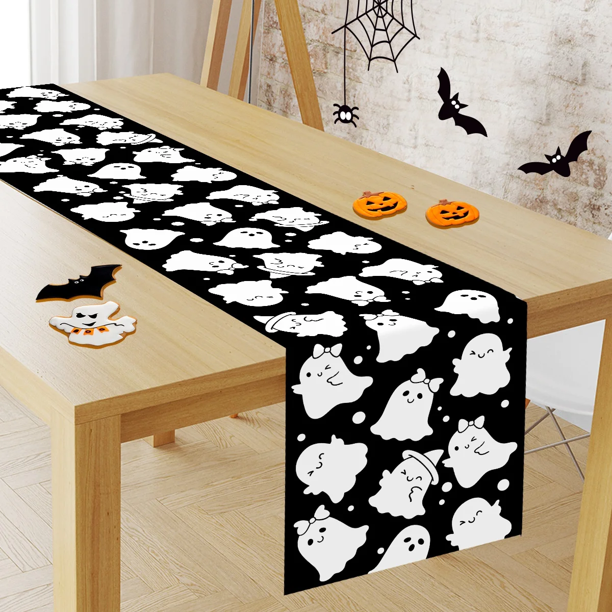 1pc Happy Halloween Table Runner Playful Spooky Design with Ghosts Home Decor For Trick or Treat Haunted House Decoration
1pc Happy Halloween Table Runner Playful Spooky Design with Ghosts Home Decor For Trick or Treat Haunted House Decoration