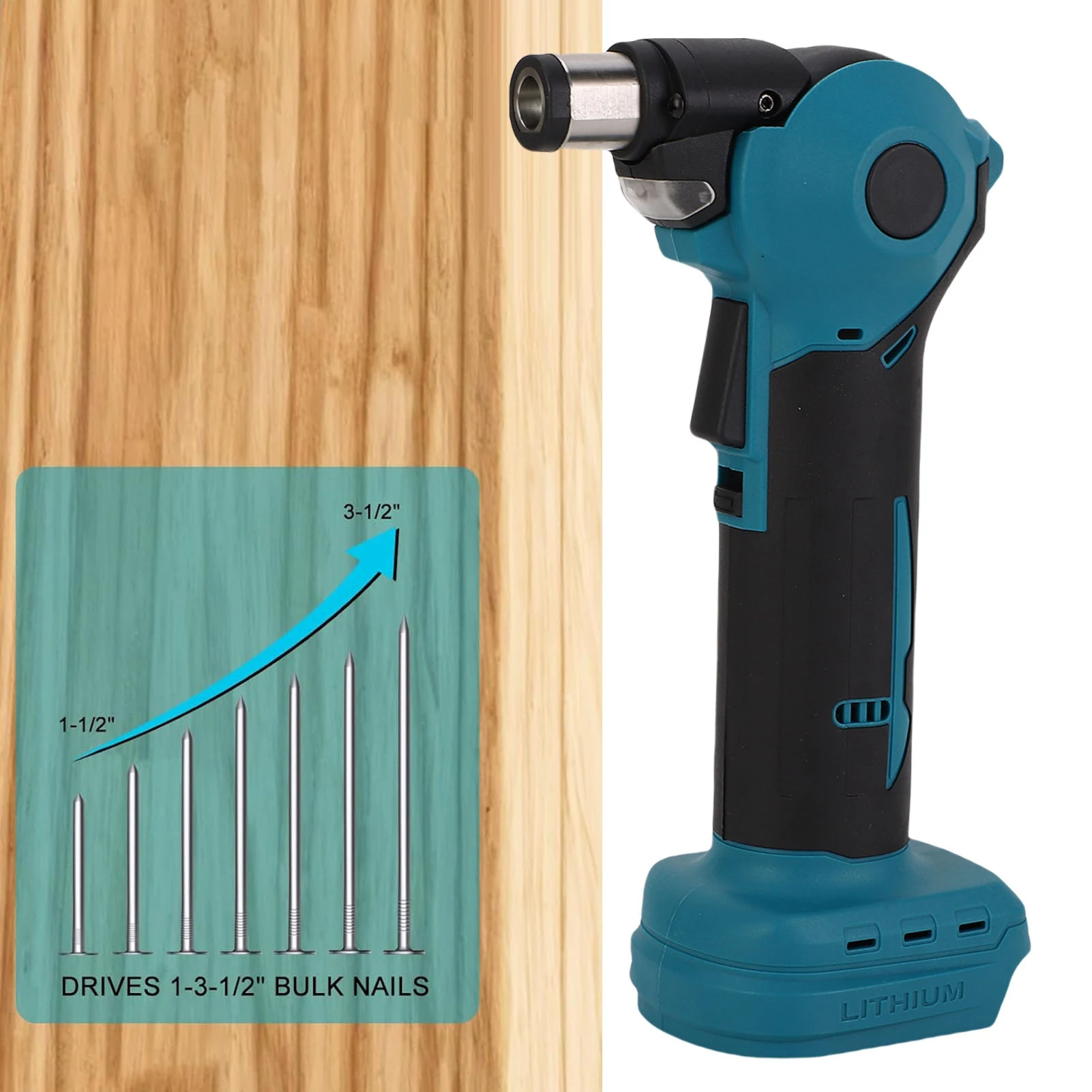 Palm Nailer Electric Nail Hammer Compact Digital Brushless Motor Magnetic Tip Built in LED Light for Woodworking Projects
Palm Nailer Electric Nail Hammer Compact Digital Brushless Motor Magnetic Tip Built in LED Light for Woodworking Projects