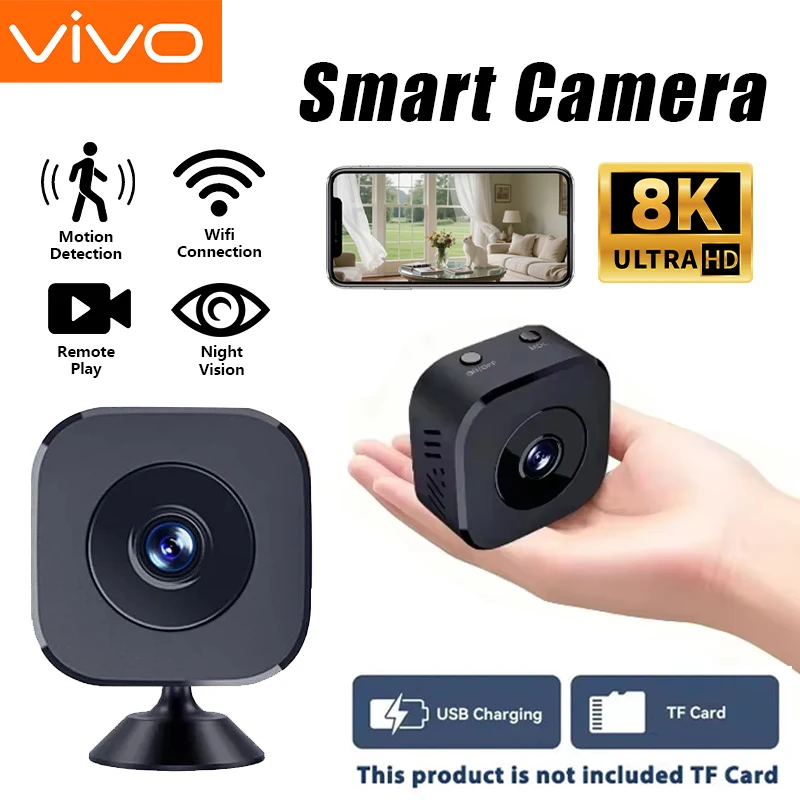 Мини-камера VIVO 8K HD с Wi-Fi для беспроводного видеонаблюдения, удаленного мониторинга и защиты, система умного видеонаблюдения для дома
Мини-камера VIVO 8K HD с Wi-Fi для беспроводного видеонаблюдения, удаленного мониторинга и защиты, система умного видеонаблюдения для дома