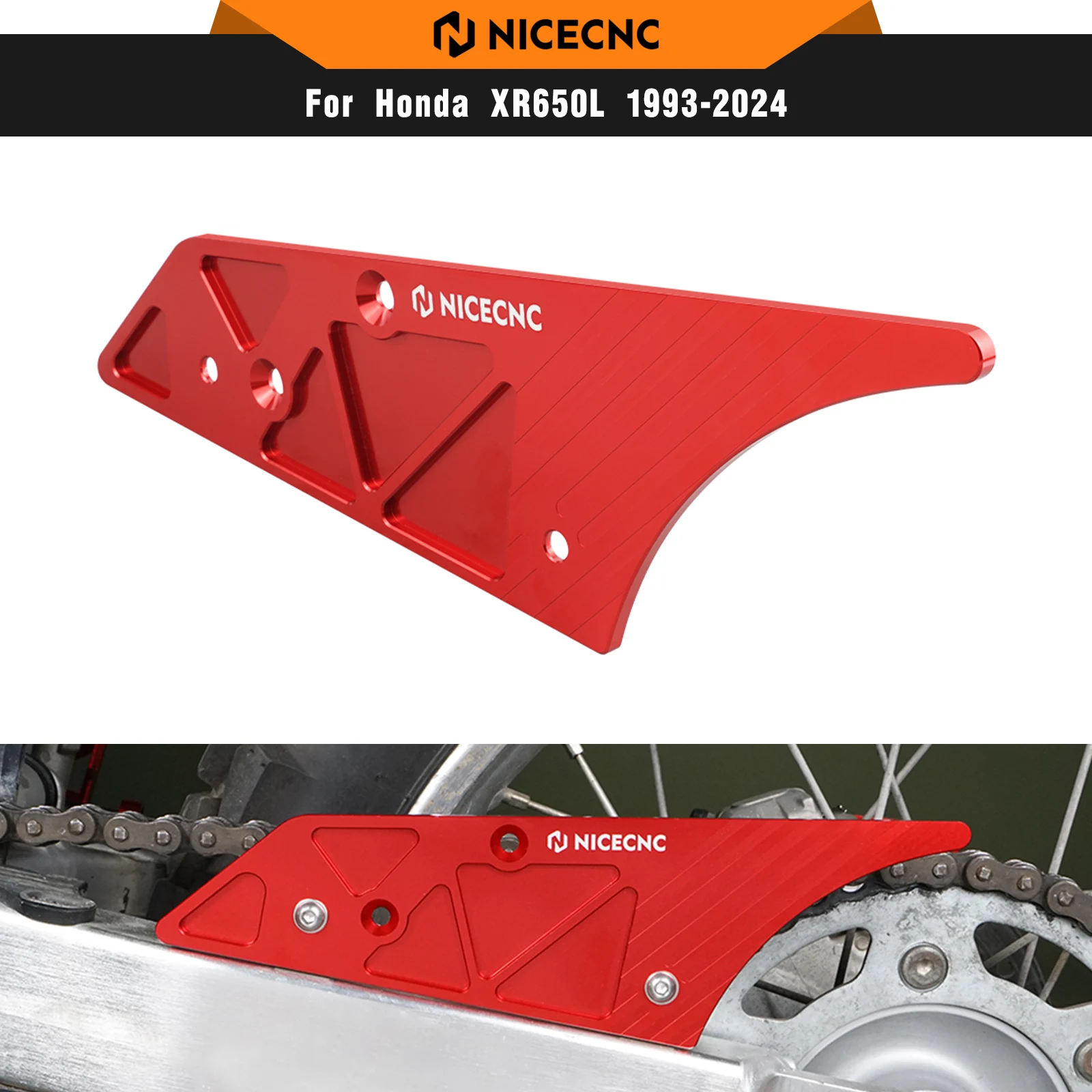 NICECNC For Honda XR650L XR 650 L 1993-2025 2024 2023 Motorcycle Rear Chain Guard Protector Billet Aluminum XR 650L Accessories
NICECNC For Honda XR650L XR 650 L 1993-2025 2024 2023 Motorcycle Rear Chain Guard Protector Billet Aluminum XR 650L Accessories