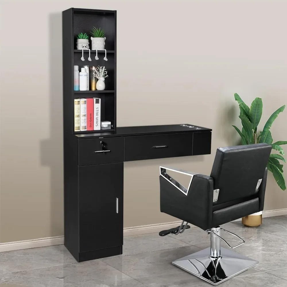Wall Mount Barber Stations, Salon Stations for Hair Stylist, Hair Styling Equipment Set with A Storage Cabinet
Wall Mount Barber Stations, Salon Stations for Hair Stylist, Hair Styling Equipment Set with A Storage Cabinet