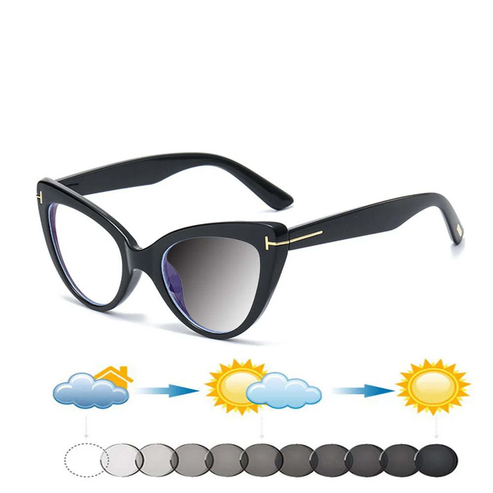 Cateye TR90 Retro Black Frame Photochromic Reading Glasses +0.75 To +4
Cateye TR90 Retro Black Frame Photochromic Reading Glasses +0.75 To +4