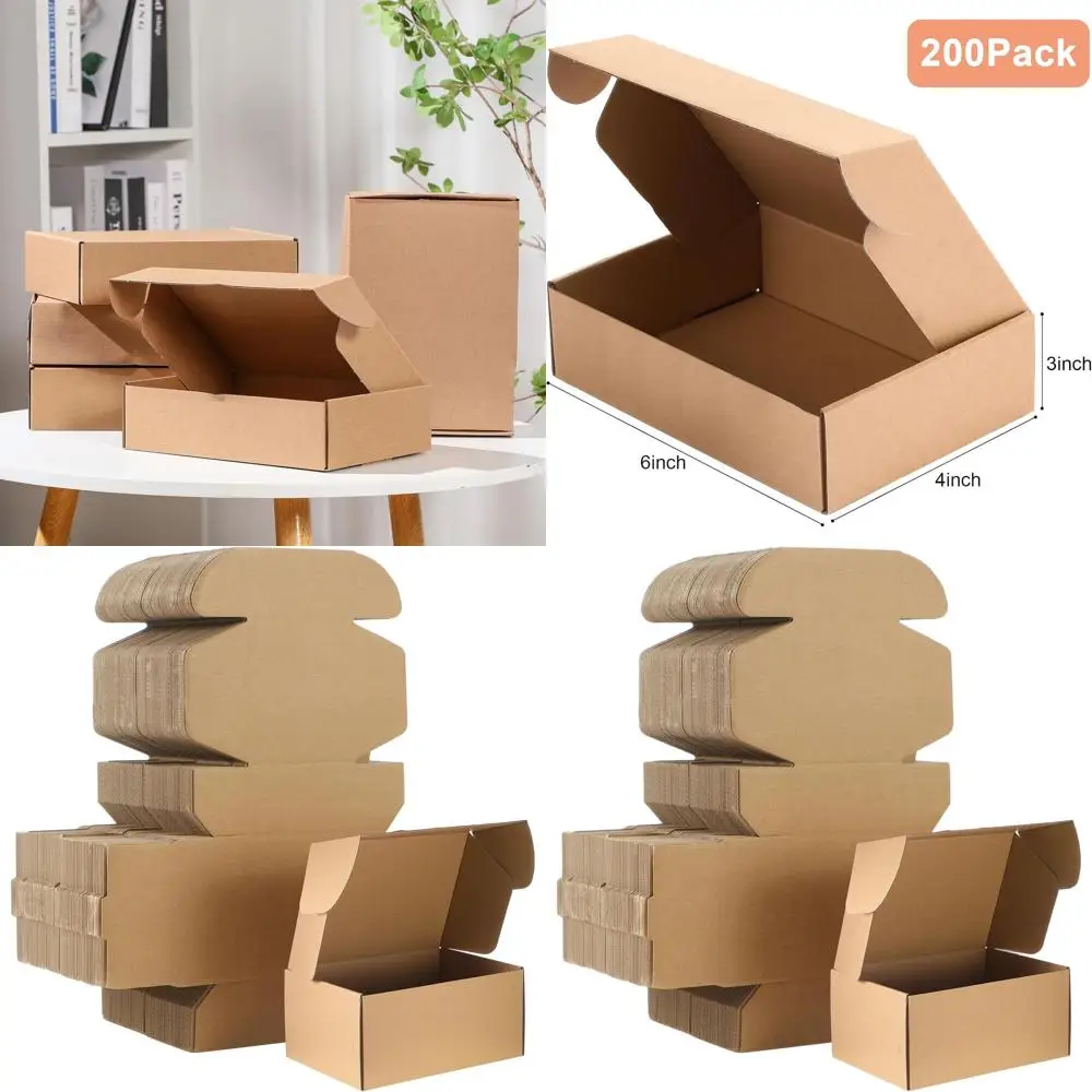200 Pack 6x4x3 Inch Cardboard Shipping Boxes for Small Business Mailing and Packaging
200 Pack 6x4x3 Inch Cardboard Shipping Boxes for Small Business Mailing and Packaging