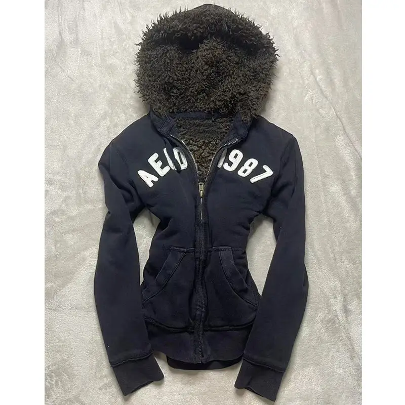Original American Retro Dark Print Hooded Cardigan Y2K Autumn And Winter Velvet Jacket Vintage Casual Fashion Clothing Women
Original American Retro Dark Print Hooded Cardigan Y2K Autumn And Winter Velvet Jacket Vintage Casual Fashion Clothing Women