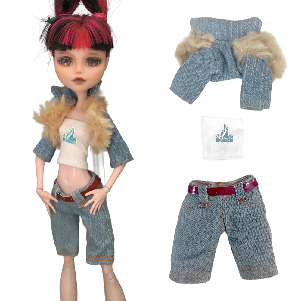 NK 1 Set Doll Clothes Cowboy style: Cool Jacket + Top + Pants 1/6 Doll Clothes Miniature kit for Dolls Doll Accessories
NK 1 Set Doll Clothes Cowboy style: Cool Jacket + Top + Pants 1/6 Doll Clothes Miniature kit for Dolls Doll Accessories