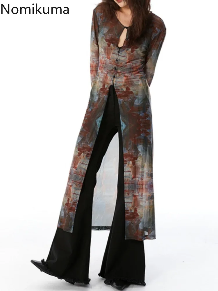 Long Blouse Women Clothing Y2k Tops Tie-dye Long Sleeve Slim Waist Shirts 2025 Blusas Mujer De Moda See Through Summer Blouses
Long Blouse Women Clothing Y2k Tops Tie-dye Long Sleeve Slim Waist Shirts 2025 Blusas Mujer De Moda See Through Summer Blouses