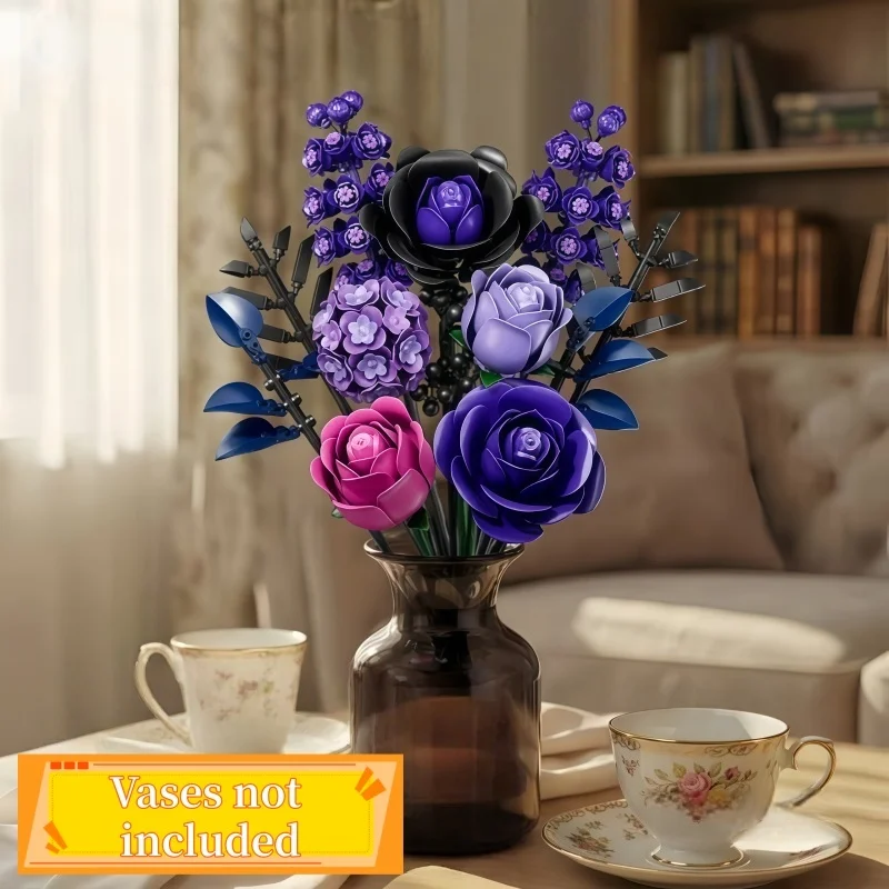 New Purple Flower Bouquet DIY Assembly Model Building Blocks Creative Toys Rose Decoration Girl Birthday Gift Valentine's Day Gift
New Purple Flower Bouquet DIY Assembly Model Building Blocks Creative Toys Rose Decoration Girl Birthday Gift Valentine's Day Gift