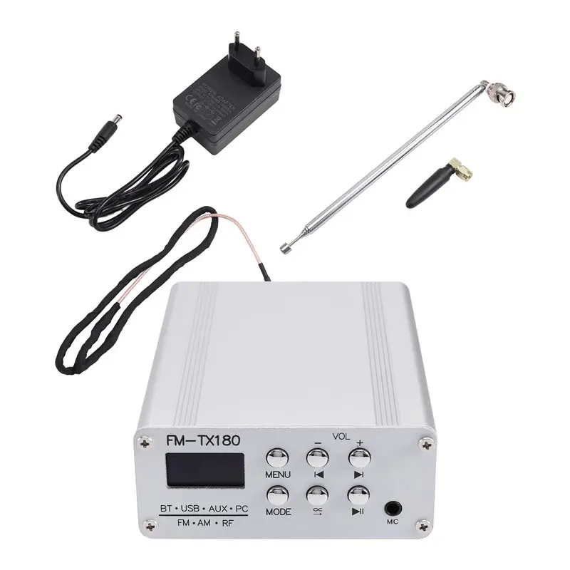 FEDI-Stereo FM Transmitter AM Medium Band Transmitter Bluetooth Audio Wireless Transmitter With AM Antenna EU Plug
FEDI-Stereo FM Transmitter AM Medium Band Transmitter Bluetooth Audio Wireless Transmitter With AM Antenna EU Plug