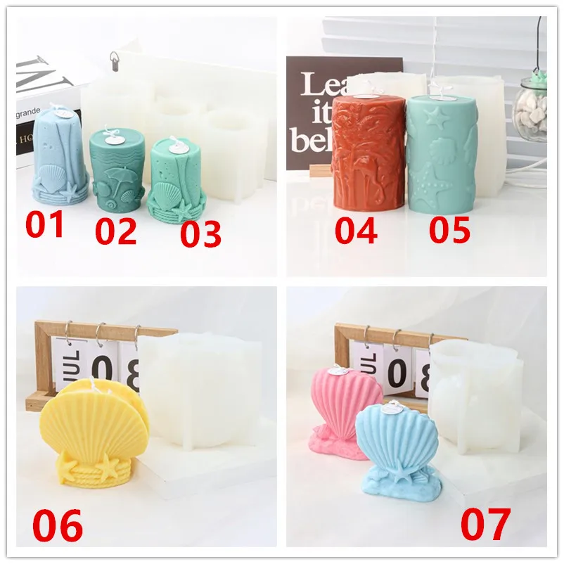 Summer Style Starfish Shell Pillar Candle Mold Silicone Flamingo Column Soap Mold 3D Making Emboss Statues Plaster Resin Tools
Summer Style Starfish Shell Pillar Candle Mold Silicone Flamingo Column Soap Mold 3D Making Emboss Statues Plaster Resin Tools