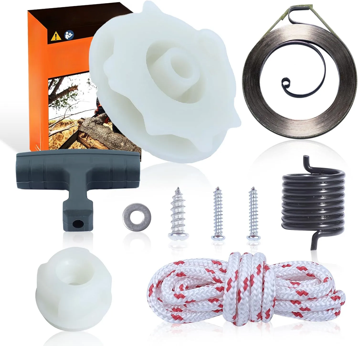 Recoil Starter Belt Kit For Chainsaws Complete Replacement Set Garden Power Tool Maintenance Parts And Accessories
Recoil Starter Belt Kit For Chainsaws Complete Replacement Set Garden Power Tool Maintenance Parts And Accessories