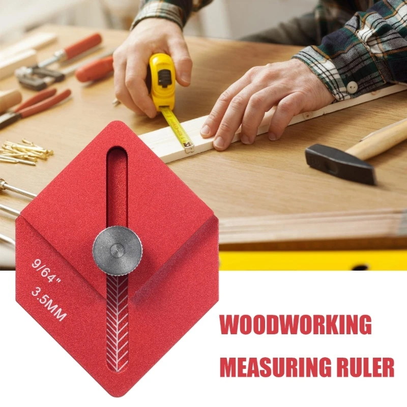 Board Slot Positioning Tool with Two Reading Guides, Red Metal Body and Center Lock Knob for Side Line Drawing and M4YD
Board Slot Positioning Tool with Two Reading Guides, Red Metal Body and Center Lock Knob for Side Line Drawing and M4YD