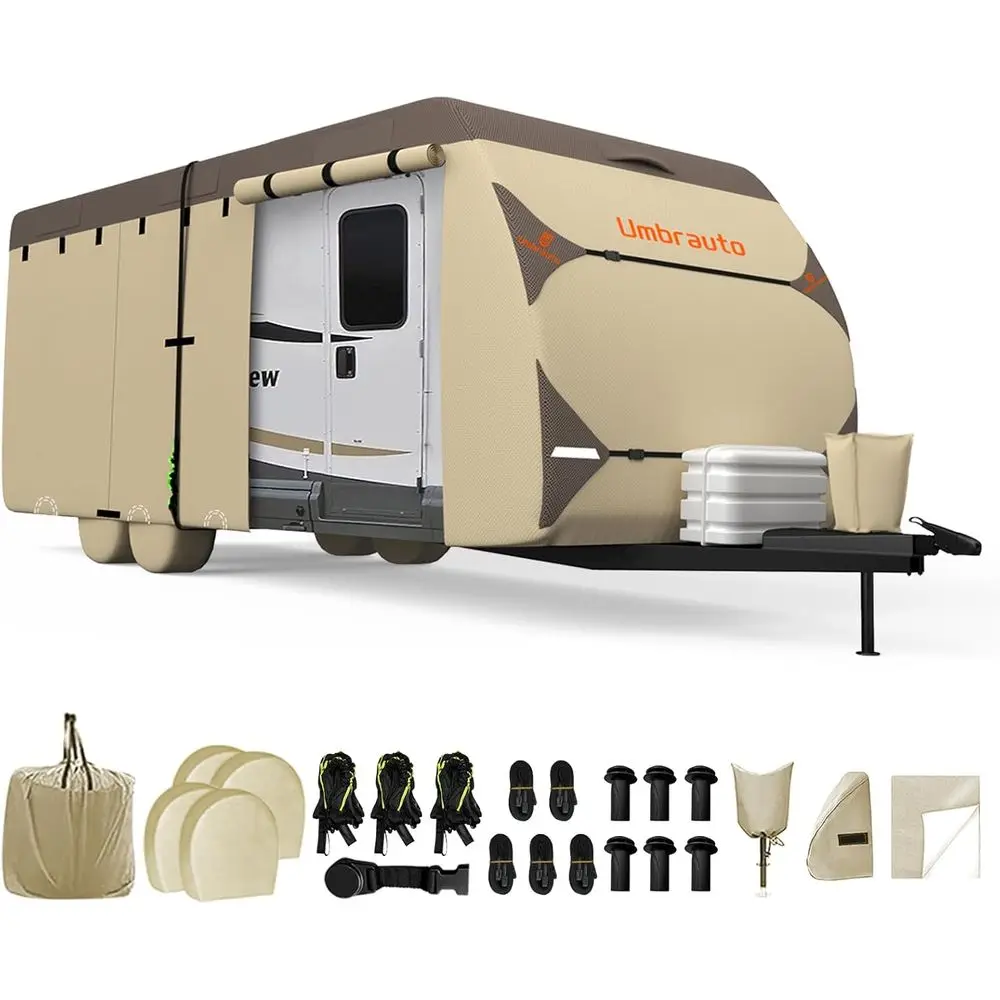 Модернизированный 7-слойный верхний чехол для кемпера, водонепроницаемый и ветрозащитный чехол для прицепа для автодомов 33–35 дюймов, включает 4 чехла для шин, чехол для язычного домкрата
Модернизированный 7-слойный верхний чехол для кемпера, водонепроницаемый и ветрозащитный чехол для прицепа для автодомов 33–35 дюймов, включает 4 чехла для шин, чехол для язычного домкрата