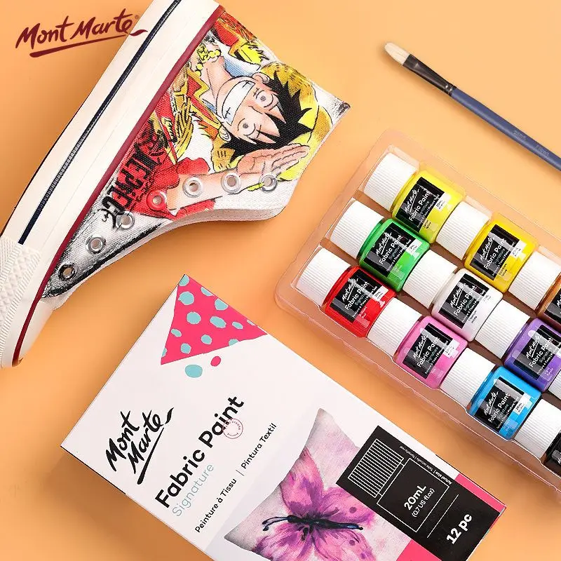 Mont Marte 12/20/36 Colors Dope-Dyed Fiber Permanent Fabric Paint Set 20ml/Tube Textile Acrylic for Clothes Canvas Waterproof
Mont Marte 12/20/36 Colors Dope-Dyed Fiber Permanent Fabric Paint Set 20ml/Tube Textile Acrylic for Clothes Canvas Waterproof