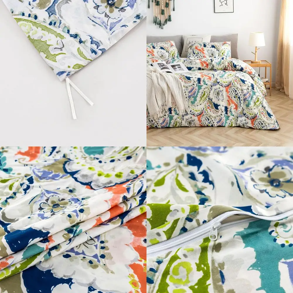 Комплект хлопкового пододеяльника в стиле бохо королевского размера — оранжево-синий цветочный комплект из 3 предметов с наволочками, винтажный стиль
Комплект хлопкового пододеяльника в стиле бохо королевского размера — оранжево-синий цветочный комплект из 3 предметов с наволочками, винтажный стиль