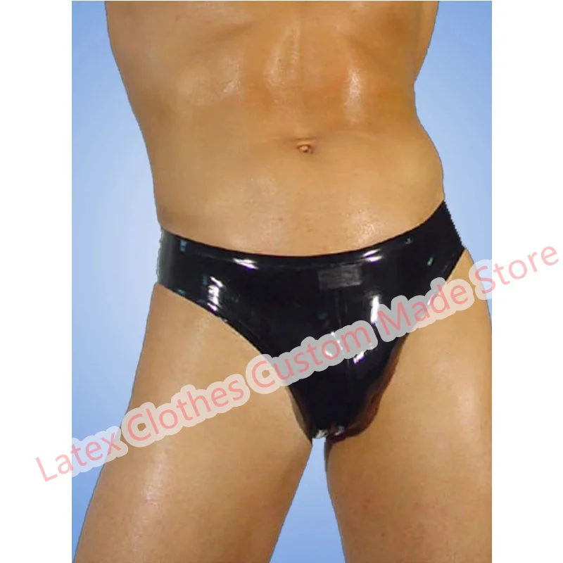 Sexy Latex Briefs Rubber Shorts Underwear Black for Men Wear 
Sexy Latex Briefs Rubber Shorts Underwear Black for Men Wear