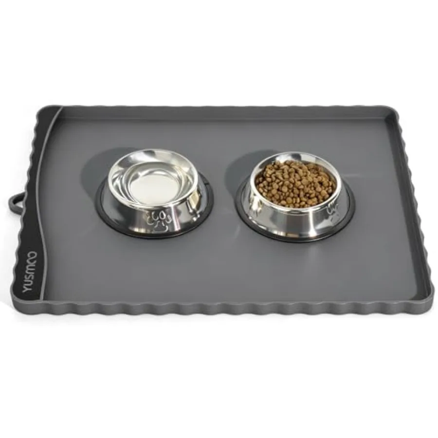 Dog Food Mat 20" x 15", Waterproof Silicone Pet Feeding Mat with Raised Edge and Residue Pocket, Non-Slip Bowl Mat for Dog Cat
Dog Food Mat 20" x 15", Waterproof Silicone Pet Feeding Mat with Raised Edge and Residue Pocket, Non-Slip Bowl Mat for Dog Cat