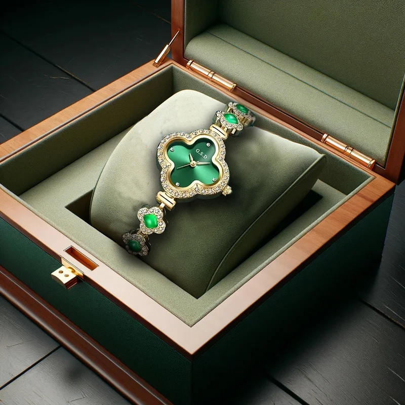 Цельные женские желто-зеленые великолепные стильные высокоэстетичные кварцевые часы с цепочкой и стрелкой из четырехлистного клевера
Цельные женские желто-зеленые великолепные стильные высокоэстетичные кварцевые часы с цепочкой и стрелкой из четырехлистного клевера