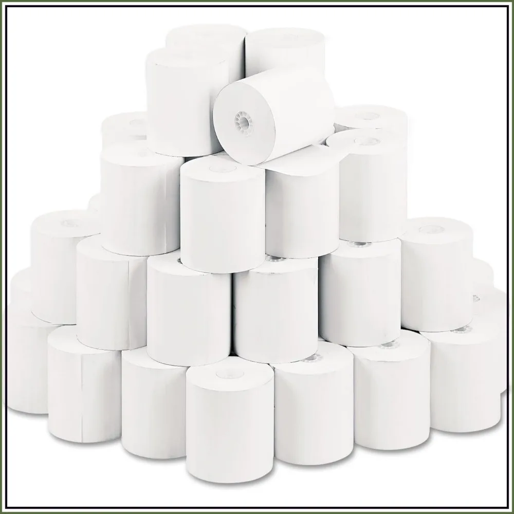 Thermal Paper Rolls 3 1/8" x 230 ft, 50 Rolls, BPA-Free, for Cash Registers & Calculators
Thermal Paper Rolls 3 1/8" x 230 ft, 50 Rolls, BPA-Free, for Cash Registers & Calculators