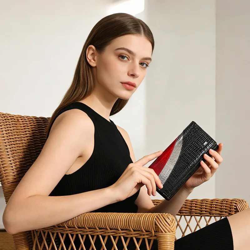 Элегантные женские кошельки-клатчи из комбинированной кожи, длинные, модные, для денег, для международной торговли
Элегантные женские кошельки-клатчи из комбинированной кожи, длинные, модные, для денег, для международной торговли