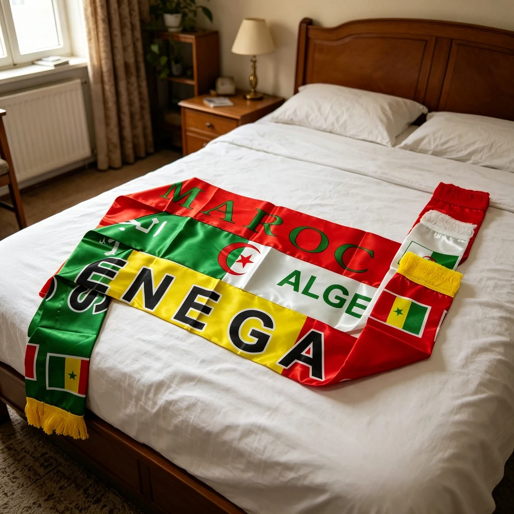 Men's/ Women's Scarf Banners with Tassels ( Morocco, Algeria, Senegal) - International Sports Themed Nation Team Scarf
Men's/ Women's Scarf Banners with Tassels ( Morocco, Algeria, Senegal) - International Sports Themed Nation Team Scarf