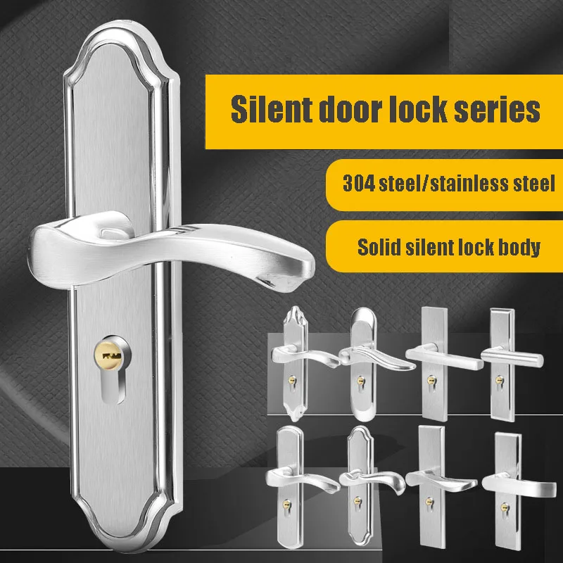 Stainless Steel Solid Lock Body Household Bedroom Silent Room Door Bathroom Large Wooden Door Lock Thickened Press Handle
Stainless Steel Solid Lock Body Household Bedroom Silent Room Door Bathroom Large Wooden Door Lock Thickened Press Handle