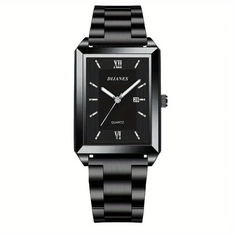2pcs/set, Men's Fashion Business Stainless Steel Quartz Wrist Watch & Necklace Set
2pcs/set, Men's Fashion Business Stainless Steel Quartz Wrist Watch & Necklace Set