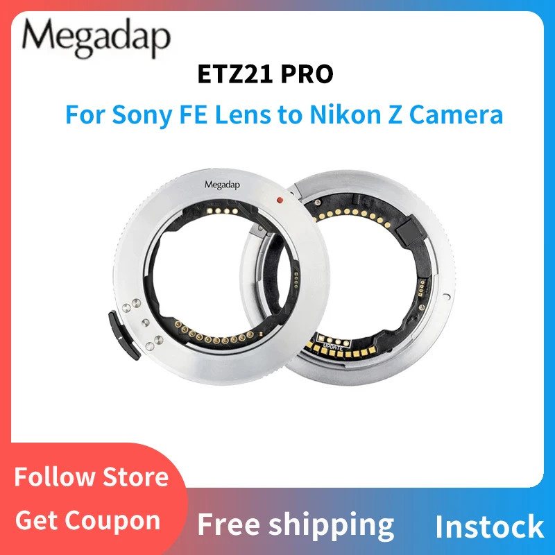 Gabale Megadap ETZ21 PRO Auto Focus Lens for Sony FE Lens to Nikon Z Camera Adapter Ring Anti Shake Ring
Gabale Megadap ETZ21 PRO Auto Focus Lens for Sony FE Lens to Nikon Z Camera Adapter Ring Anti Shake Ring