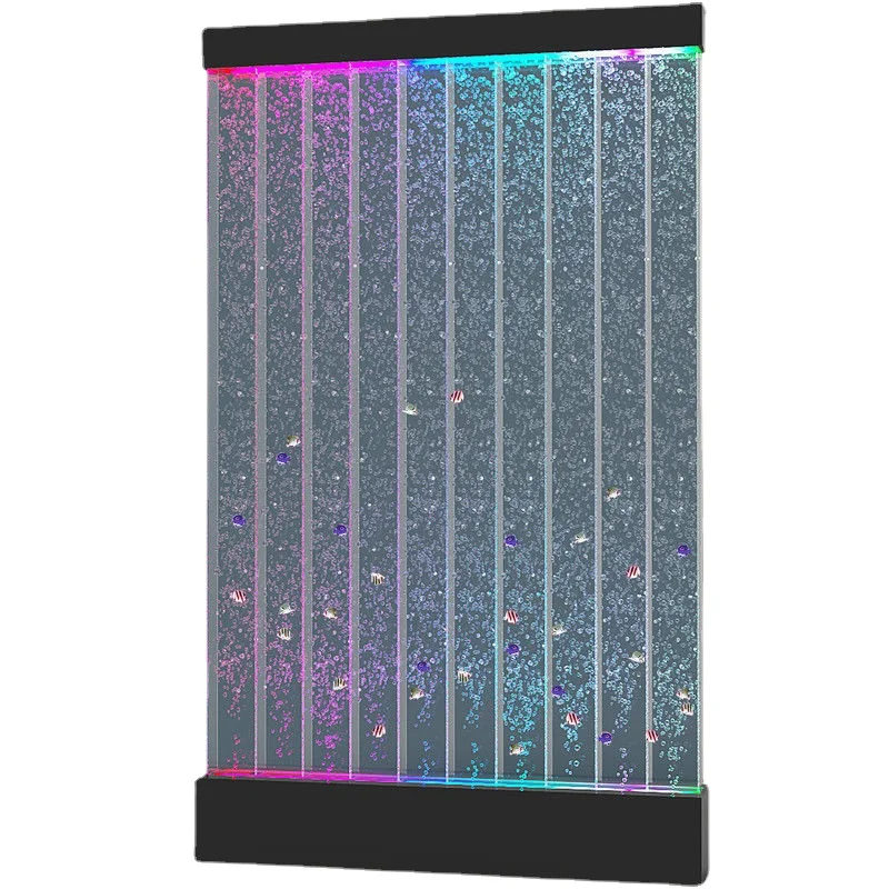 The entrance partition cabinet, water curtain wall, flowing water screen, emitting multiple colors of bubble wall
The entrance partition cabinet, water curtain wall, flowing water screen, emitting multiple colors of bubble wall