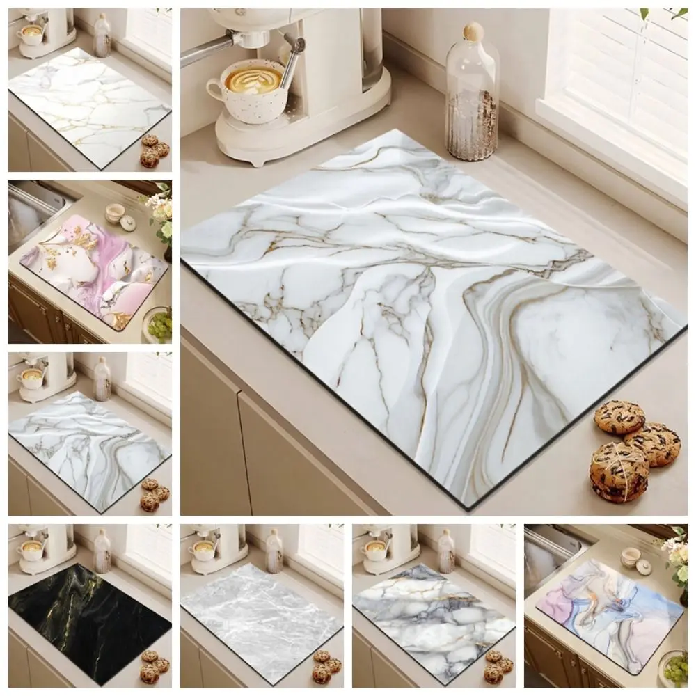 Multipurpose Super Absorbent Marble Pad Placemat Anti-slip Quickly Dry Draining Pad Luxury Square Bar Dish Drying Mat Home
Multipurpose Super Absorbent Marble Pad Placemat Anti-slip Quickly Dry Draining Pad Luxury Square Bar Dish Drying Mat Home