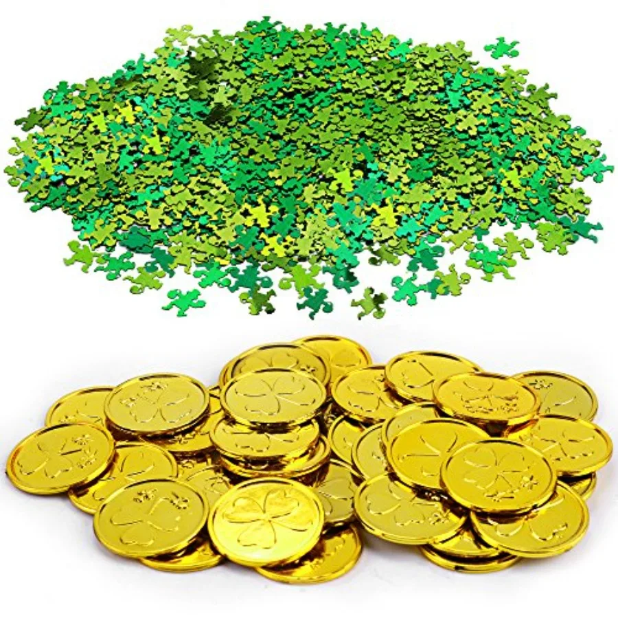 St Patricks Day Decorations, St.Patrick Shamrocks and Leprechauns Foil Table Confetti About 400Pcs andLucky Shamrock Plastic Co
St Patricks Day Decorations, St.Patrick Shamrocks and Leprechauns Foil Table Confetti About 400Pcs andLucky Shamrock Plastic Co