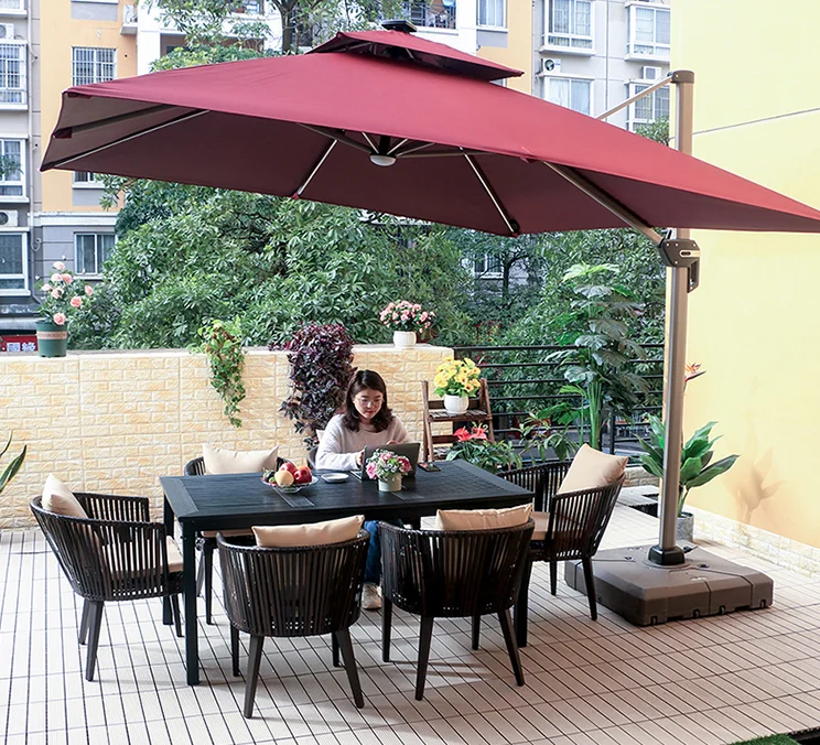 Chairs and Table Garden Sets Outdoor Furniture with Roma Umbrellas
Chairs and Table Garden Sets Outdoor Furniture with Roma Umbrellas