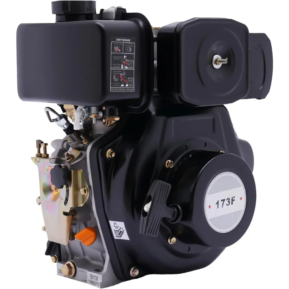 Diesel Engine, 5HP 4-Stroke 247CC Portable Single Cylinder Small Diesel Engine Recoil Hand Start with Air Cooling for Agricultur
Diesel Engine, 5HP 4-Stroke 247CC Portable Single Cylinder Small Diesel Engine Recoil Hand Start with Air Cooling for Agricultur