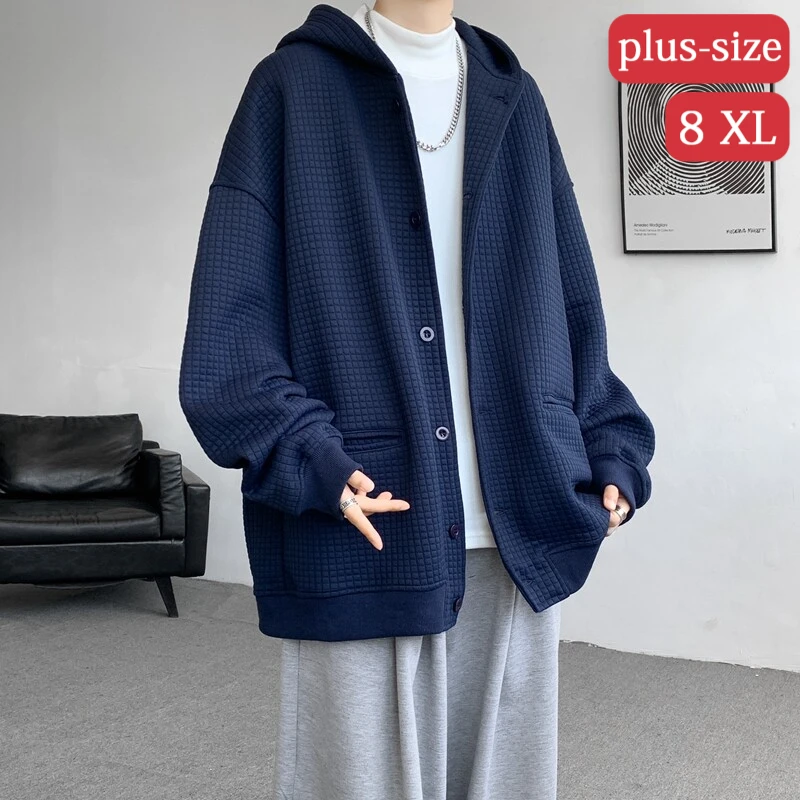 Spring and Autumn High Quality Hooded Sports Hoodie Single breasted Solid Color Grid Design Hoodie Plus Size Jacket M-8XL
Spring and Autumn High Quality Hooded Sports Hoodie Single breasted Solid Color Grid Design Hoodie Plus Size Jacket M-8XL