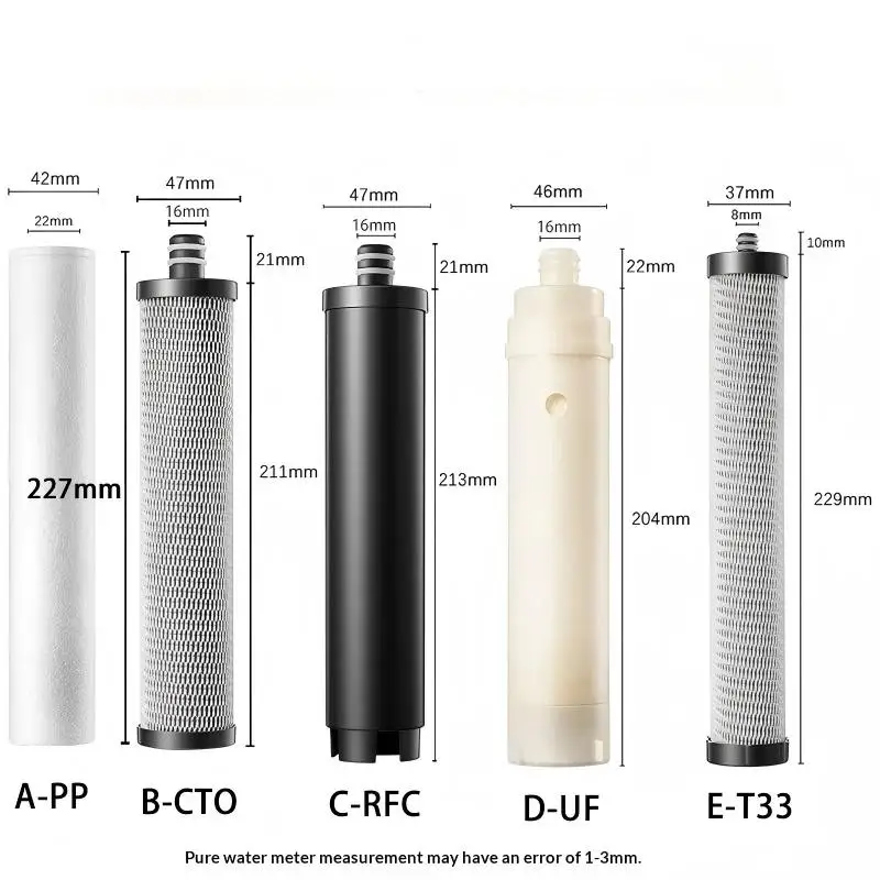 Water Filter Cartridge for 4+1 Stainless Steel Purifier,Kitchen Tap Direct Drink Water Pre-Filter Cartridge Set
Water Filter Cartridge for 4+1 Stainless Steel Purifier,Kitchen Tap Direct Drink Water Pre-Filter Cartridge Set