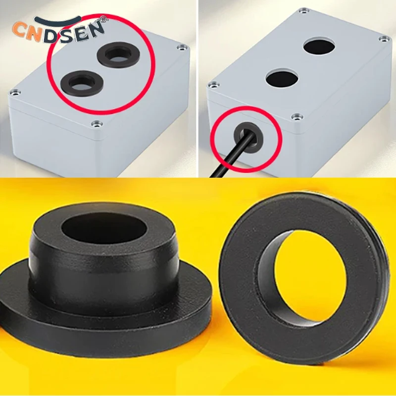 Bore 5~33.3mm Black Silicone Rubber Grommet T-shaped Single-sided Through-hole Sealing Plugs Round Hollow Hole Stopper
Bore 5~33.3mm Black Silicone Rubber Grommet T-shaped Single-sided Through-hole Sealing Plugs Round Hollow Hole Stopper