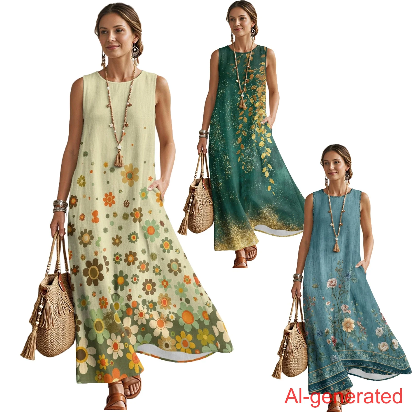 INSTANTARTS Women‘S Imitation Linen Loose Skirt Cool Summer Dresses Soft Comfortable Lightweight Breathable with Pockets
INSTANTARTS Women‘S Imitation Linen Loose Skirt Cool Summer Dresses Soft Comfortable Lightweight Breathable with Pockets