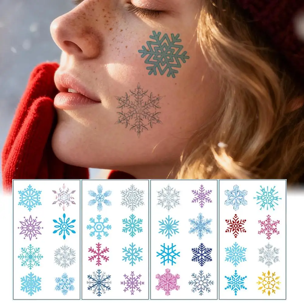 Colorful Creative Fake Temporary Tattoo Snowflake Body Art Beauty Face Tattoo Makeup Sticker for Women W5K6
Colorful Creative Fake Temporary Tattoo Snowflake Body Art Beauty Face Tattoo Makeup Sticker for Women W5K6
