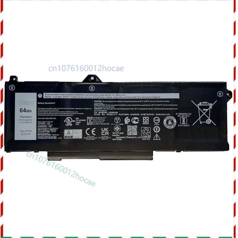 64Wh 15.2V GRT01 Battery for Dell Latitude 15 5521 5531 14 5421 5431 00P3TJ Fast ship
64Wh 15.2V GRT01 Battery for Dell Latitude 15 5521 5531 14 5421 5431 00P3TJ Fast ship