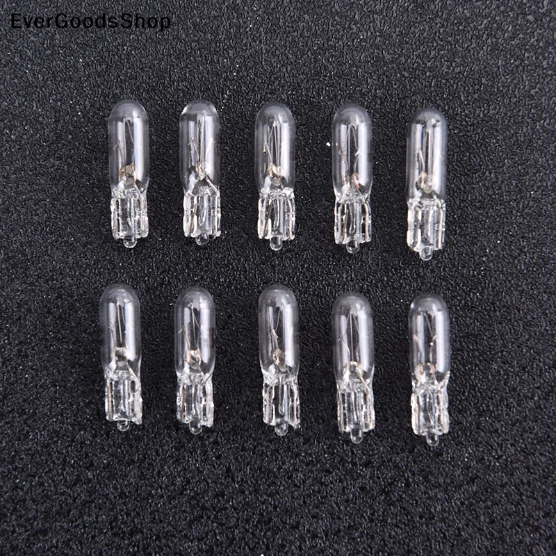 New 10Pcs 12V 1.2W T5 Glass Light Bulb Dashboard Instrument Panel Brake Light Bulbs
New 10Pcs 12V 1.2W T5 Glass Light Bulb Dashboard Instrument Panel Brake Light Bulbs