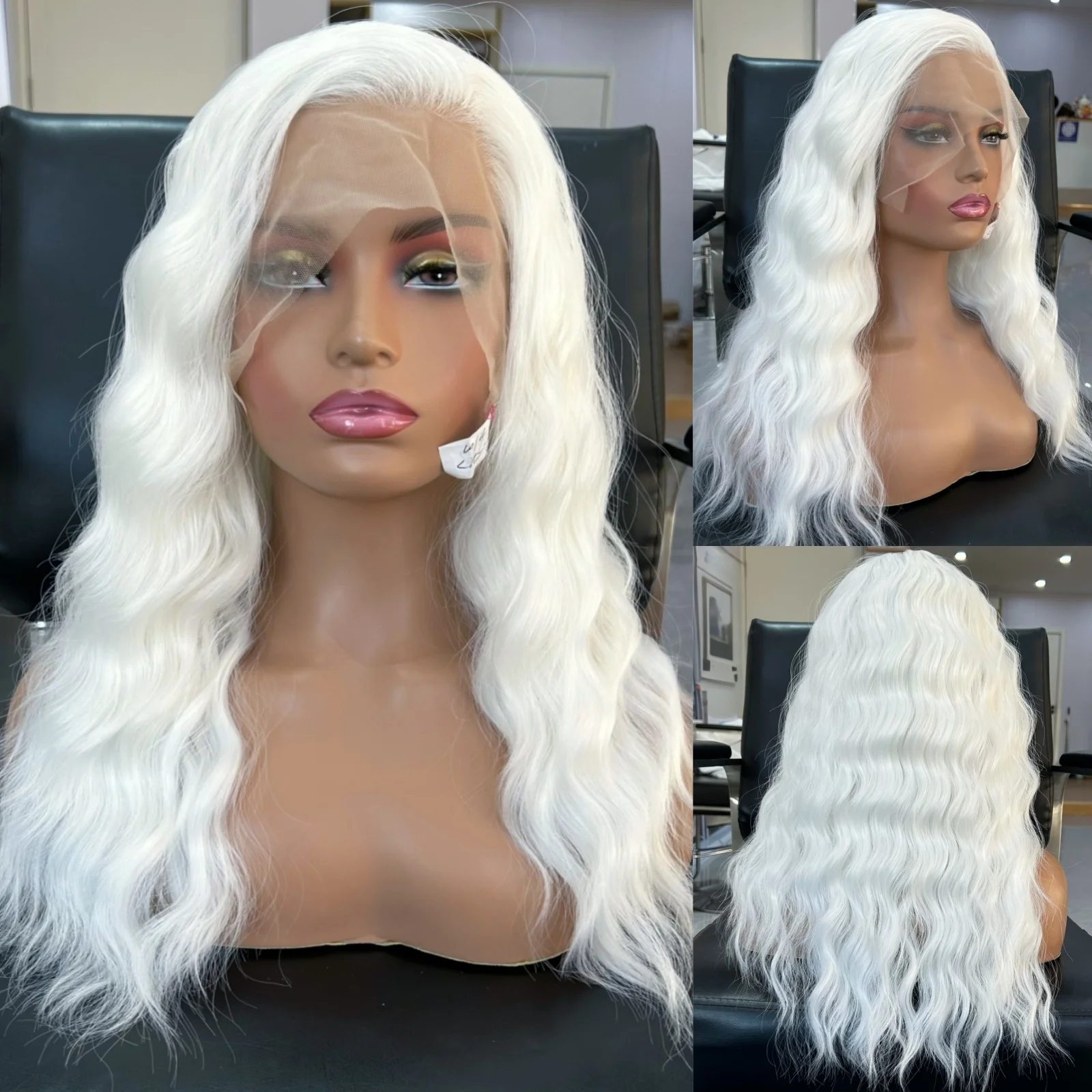 Short Wavy Curly White Bob Wig Synthetic Free Part Natural Hair Loose Curly 13X4 Lace Front Colored Wigs for Women Cosplay Party
Short Wavy Curly White Bob Wig Synthetic Free Part Natural Hair Loose Curly 13X4 Lace Front Colored Wigs for Women Cosplay Party