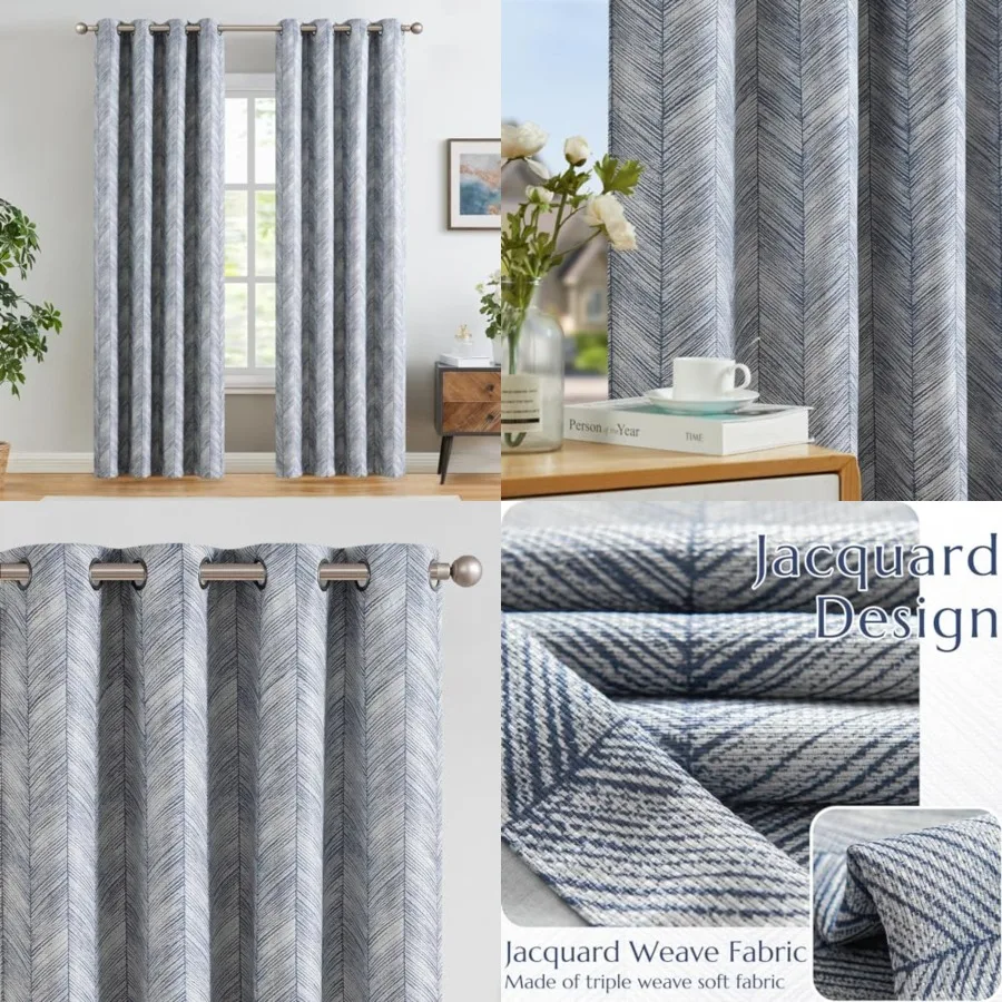 Printed Curtains 84 Inch Length for Living Room Grommet Jacquard Curtains with Herringbone Pattern Modern Room Darkening Drapes
Printed Curtains 84 Inch Length for Living Room Grommet Jacquard Curtains with Herringbone Pattern Modern Room Darkening Drapes