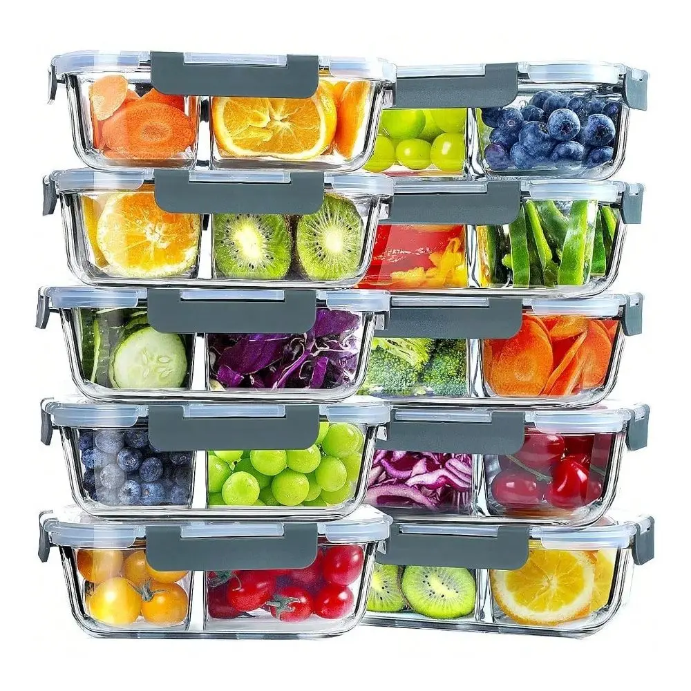 Pack Glass Meal Prep Containers 2 Compartment Set 30 OZ Airtight Glass Lunch Containers With Lids For Microwave Oven Freezer An
Pack Glass Meal Prep Containers 2 Compartment Set 30 OZ Airtight Glass Lunch Containers With Lids For Microwave Oven Freezer An