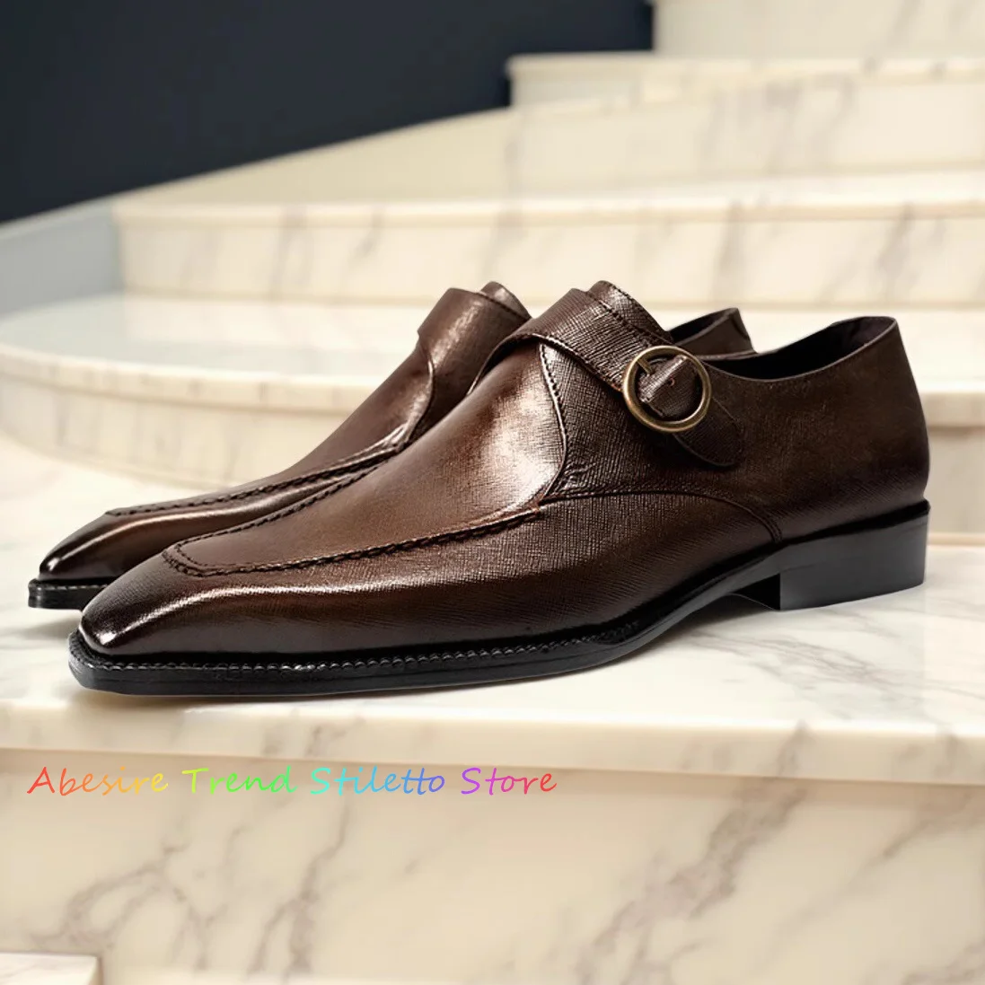 Light Luxury Embossed Cowhide Derby Shoes for Men 2025 New Buckle Strap Formal Wear Square Toe Business Dress Leather Shoes
Light Luxury Embossed Cowhide Derby Shoes for Men 2025 New Buckle Strap Formal Wear Square Toe Business Dress Leather Shoes
