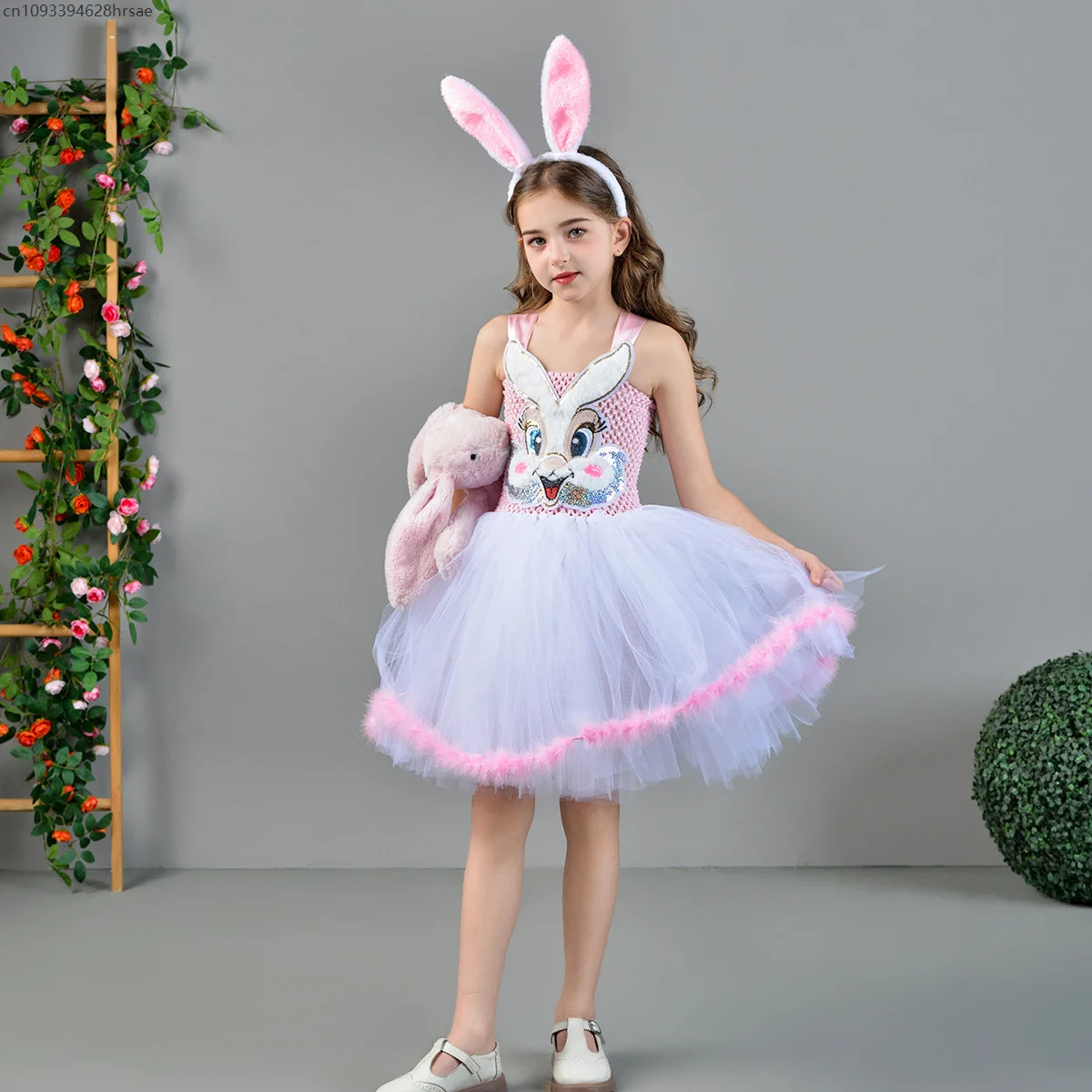 Kids Costume Easter Bunny Rabbit Dress Up Animal Ears Headband Tail Pink Princess Tulle Dress Costume Set for Birthday Party 
Kids Costume Easter Bunny Rabbit Dress Up Animal Ears Headband Tail Pink Princess Tulle Dress Costume Set for Birthday Party