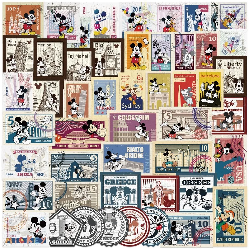 50Pcs Disney Cute Cartoon Retro Mickey Stamp Graffiti Stickers, DIY Decorative Stickers for Phone Case Scrapbook Vintage Custom
50Pcs Disney Cute Cartoon Retro Mickey Stamp Graffiti Stickers, DIY Decorative Stickers for Phone Case Scrapbook Vintage Custom