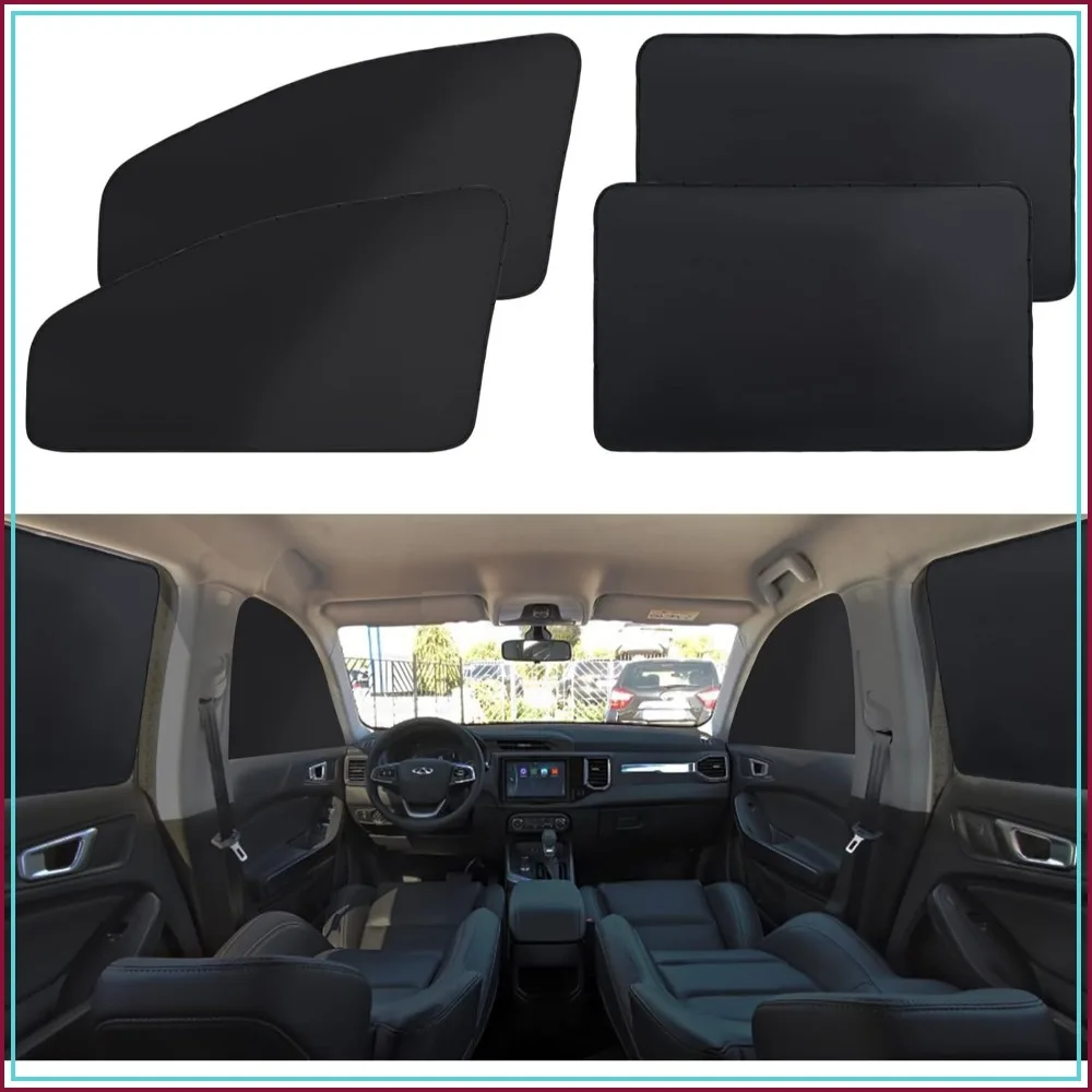 4 Pcs Car Window Shades - Magnetic Privacy Curtains, Block 99% UV, Keep Car Cool
4 Pcs Car Window Shades - Magnetic Privacy Curtains, Block 99% UV, Keep Car Cool