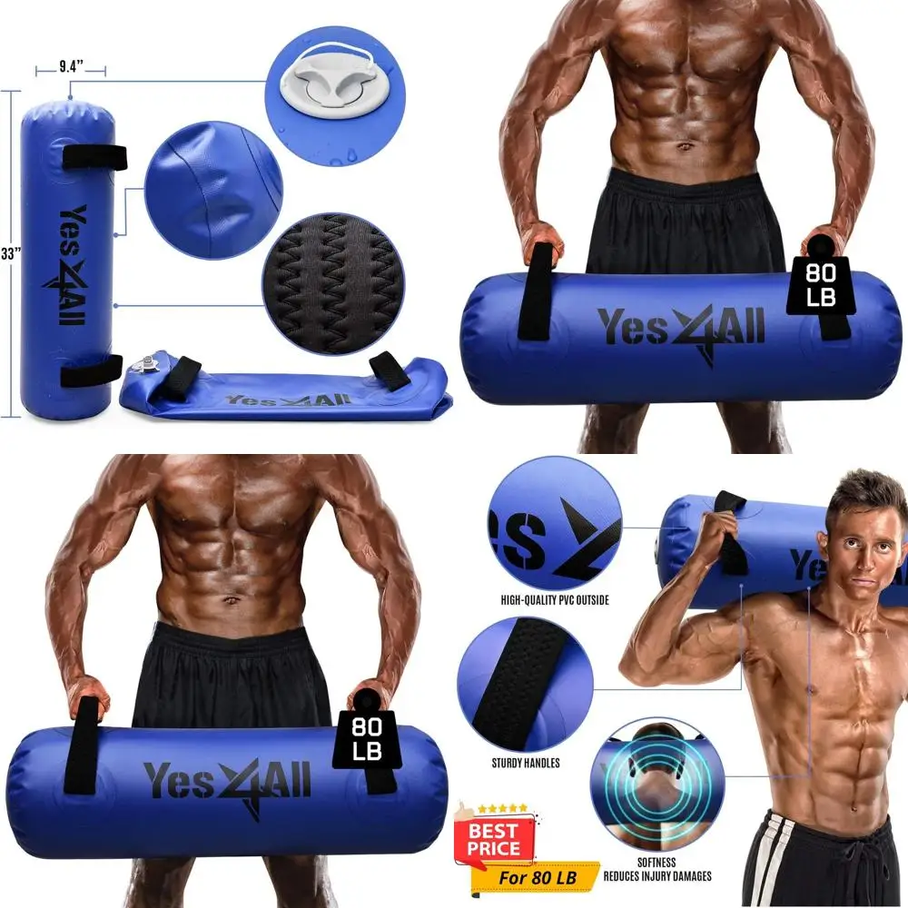 Большие аква-мешки Yes4All для тренировок 35/45/80 фунтов - Универсальные водные утяжелители для кора - Портативные для фитнеса и устойчивости - Идеально подходят для тренировок
Большие аква-мешки Yes4All для тренировок 35/45/80 фунтов - Универсальные водные утяжелители для кора - Портативные для фитнеса и устойчивости - Идеально подходят для тренировок
